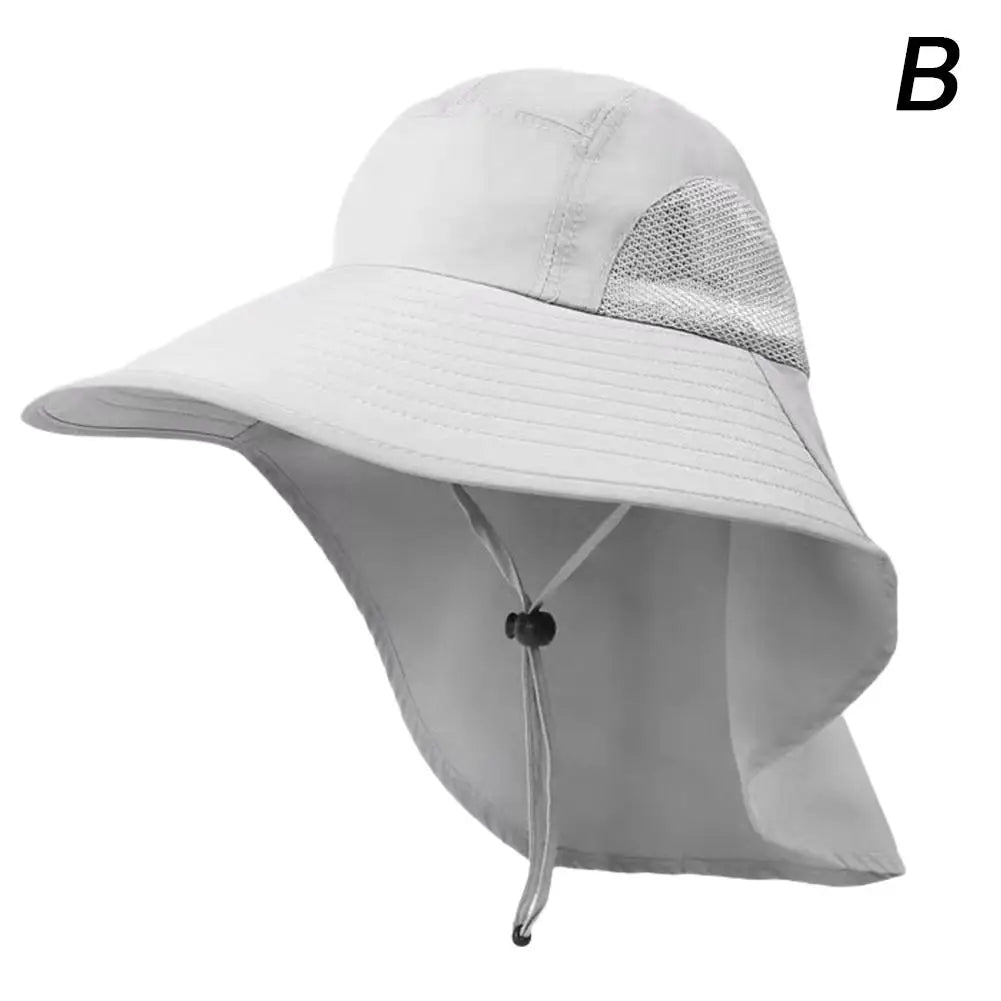 Wide Brim Sun Hat with Neck Flap