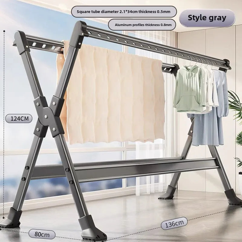 Floor-to-ceiling drying rack