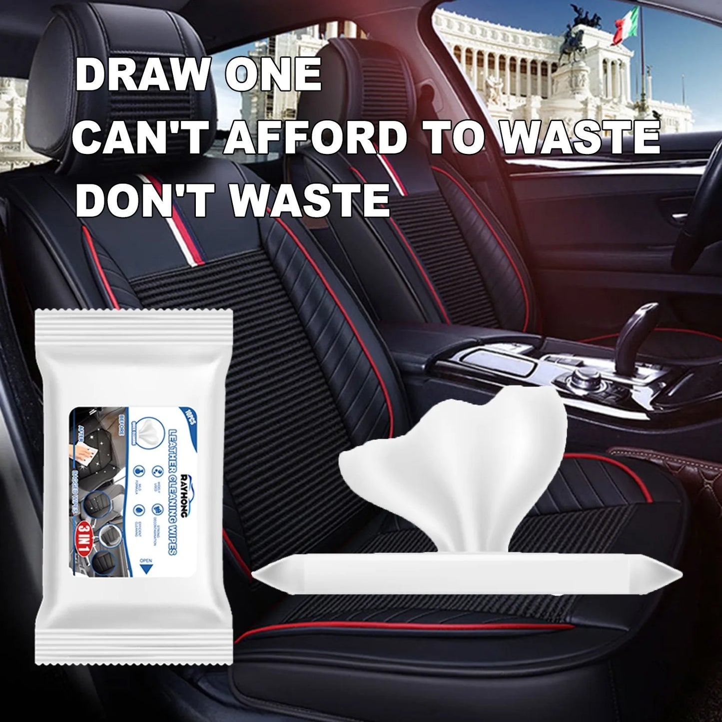 Car Leather Cleaning Wipes