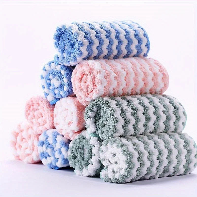 20pcs/10pcs Microfiber Cleaning Cloth Ultra Absorbent Durable Kitchen Towels