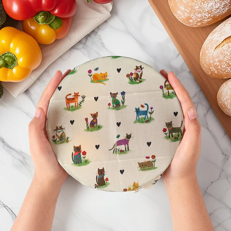 6 Packs (2S. 2M, 2L) reusable beeswax wrap