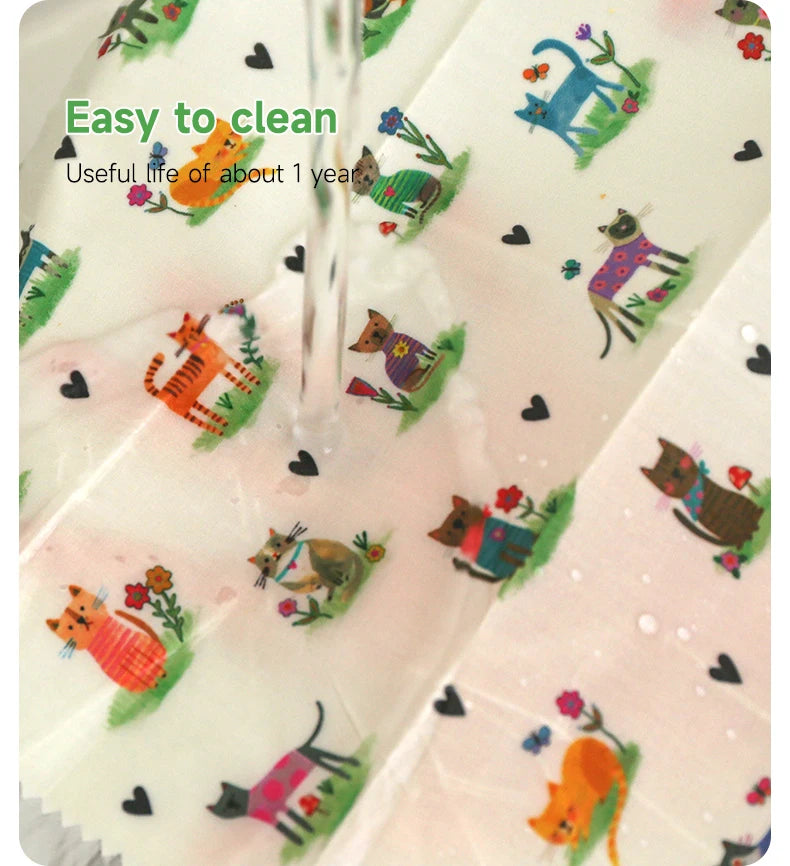 6 Packs (2S. 2M, 2L) reusable beeswax wrap