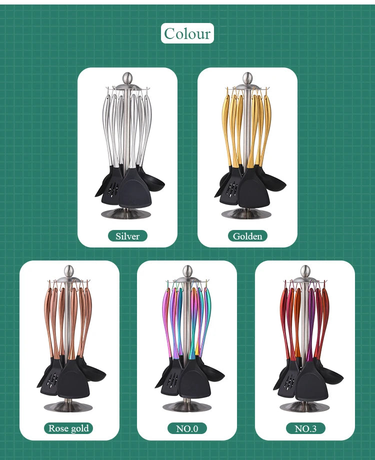 Silicone Spatula Heat-Resistant Non-Stick Set