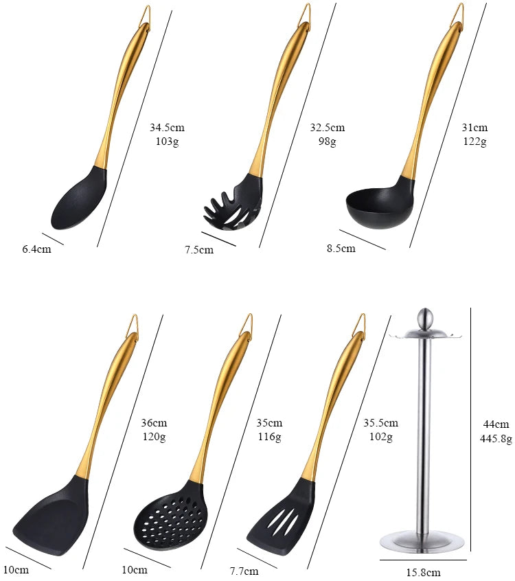 Silicone Spatula Heat-Resistant Non-Stick Set