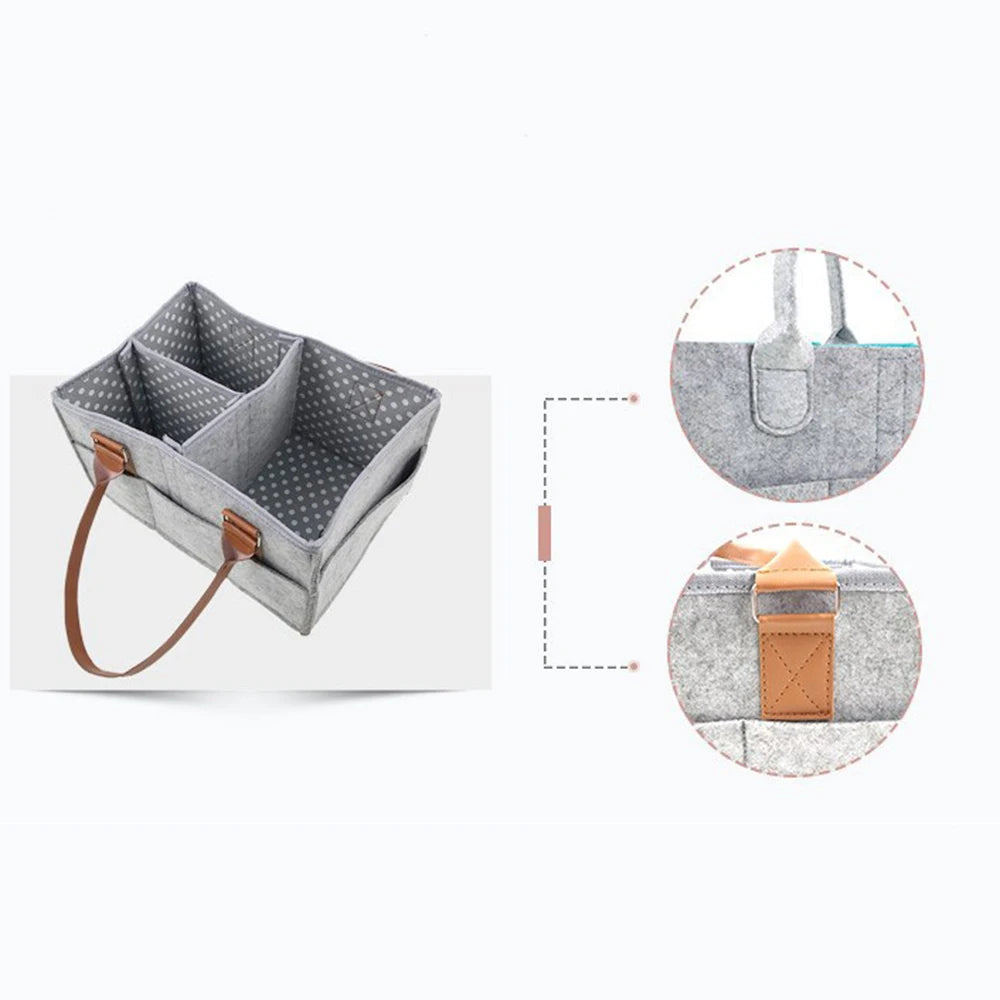 Baby Diaper Caddy Organizer Bags