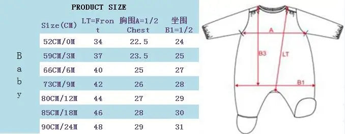 Newborn baby Footed Rompers Black Long Sleeve