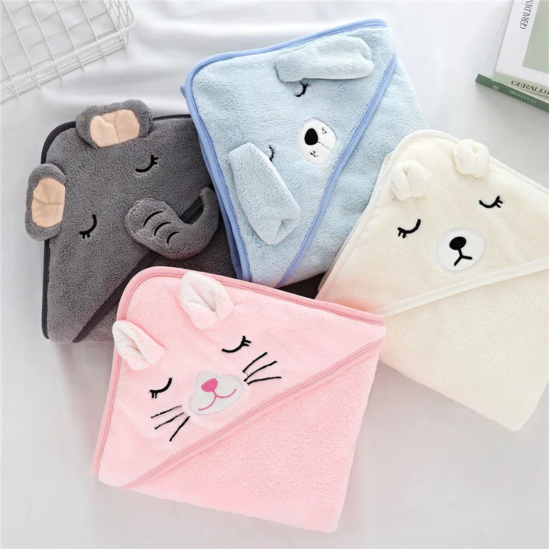 Newborn Baby Hooded Towels