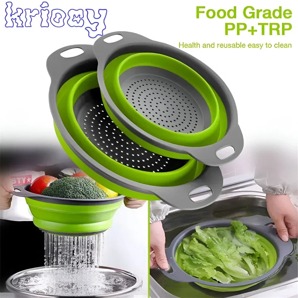 Round Collapsible Colander Silicone