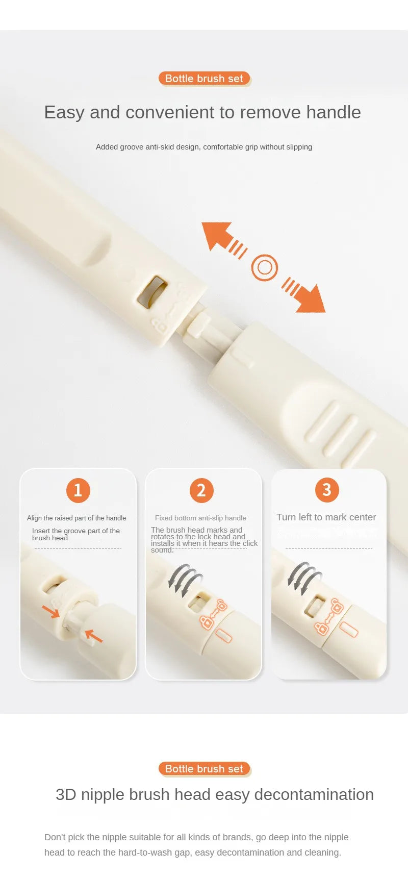 Baby Bottle Cleaner Brush Set