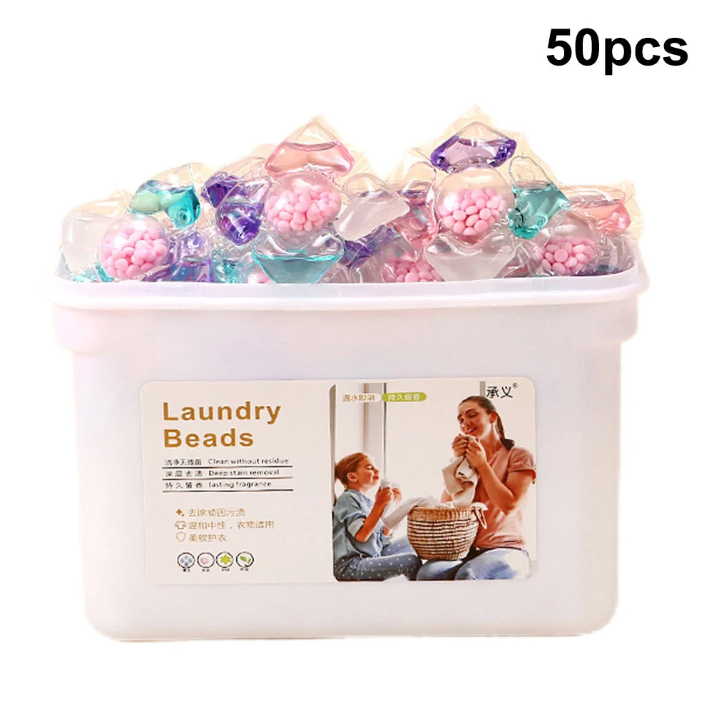 50Pcs 5 in 1 Laundry Scent Fragrance Beads Detergent