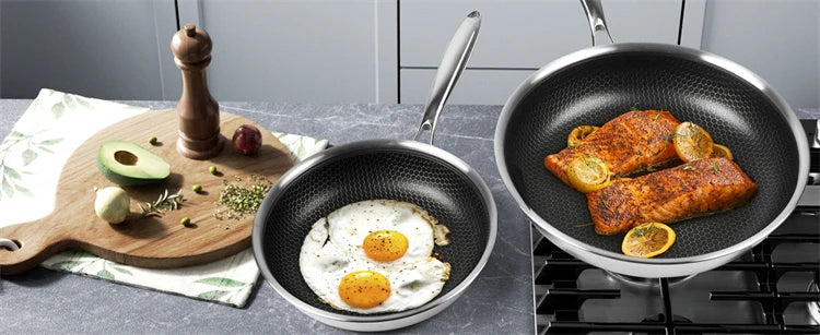 Nonstick Frying Pan Stainless Steel