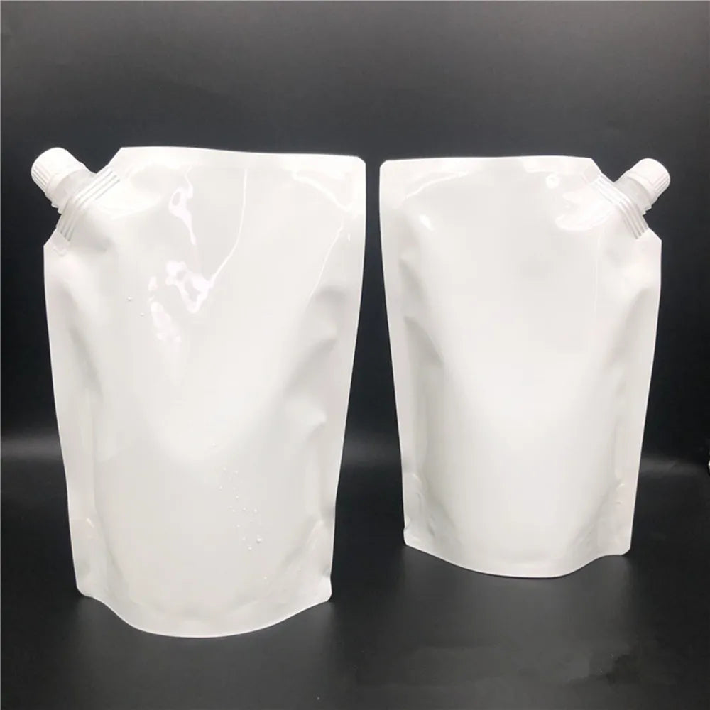 Milky White Standing Up Liquid Packing Bag