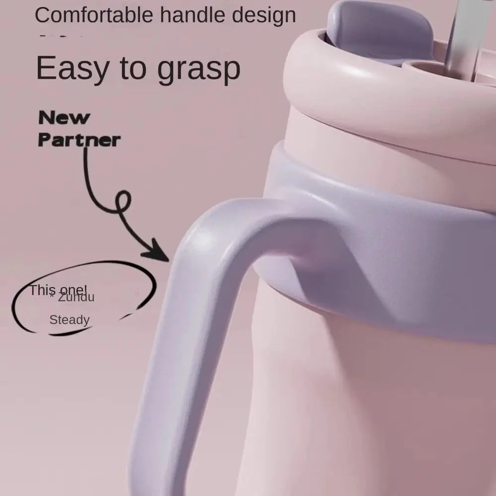 With Straw Insulated Water Bottle