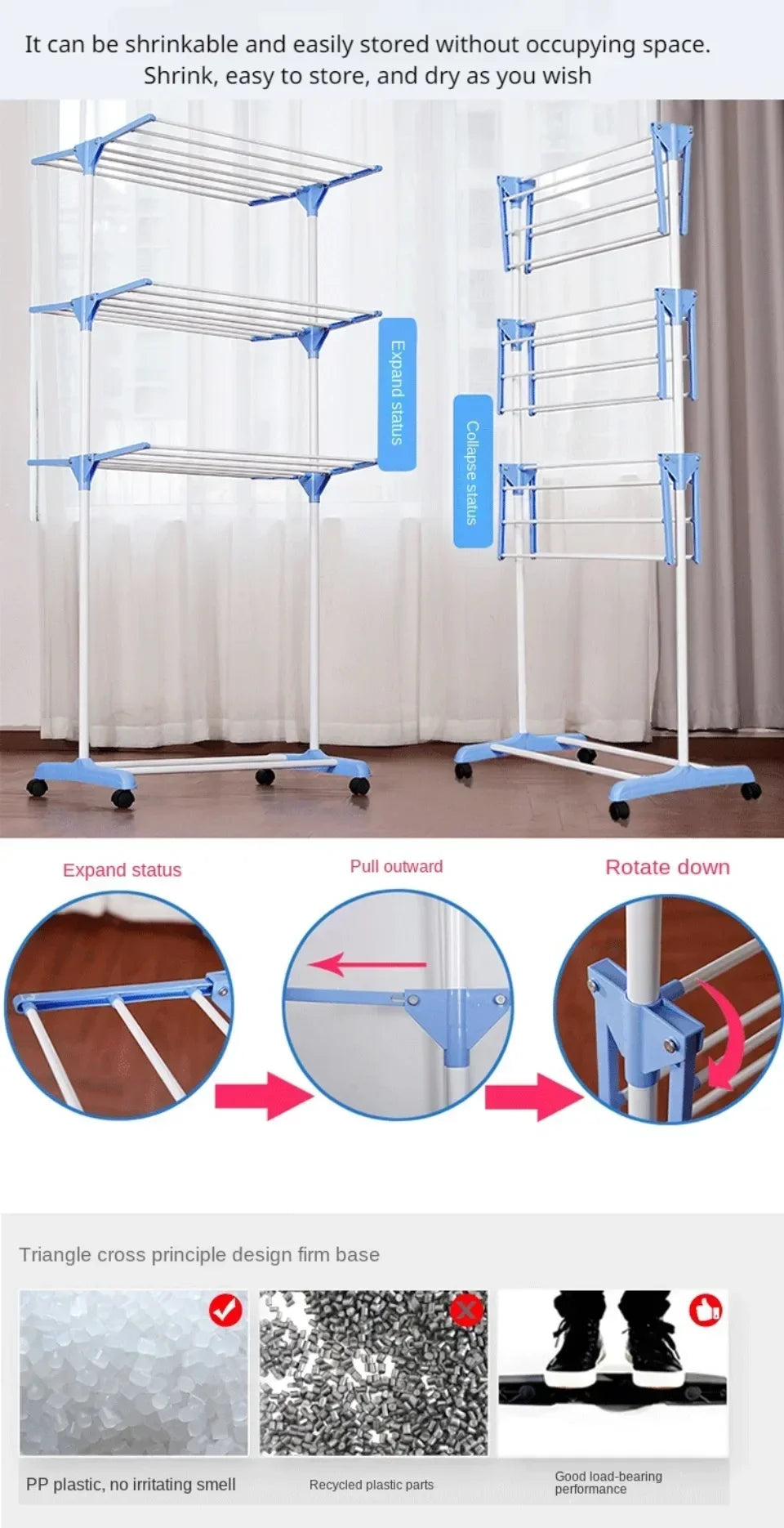Folding Drying Clothes Rack