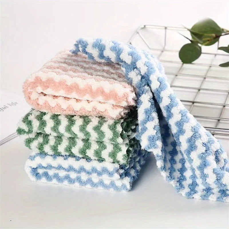 20pcs/10pcs Microfiber Cleaning Cloth Ultra Absorbent Durable Kitchen Towels