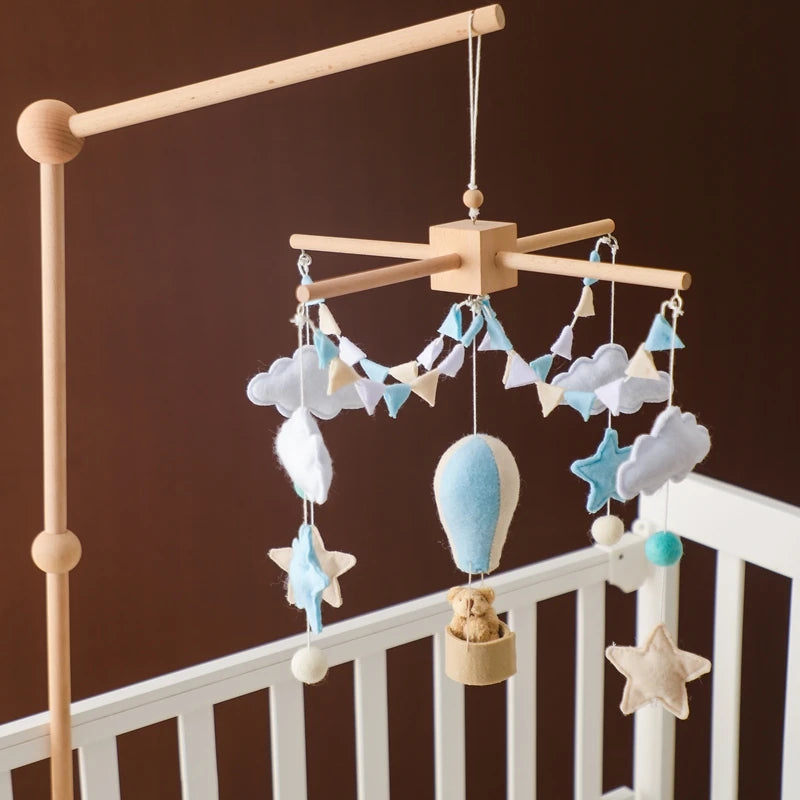 Baby Crib Mobile Wooden Bed