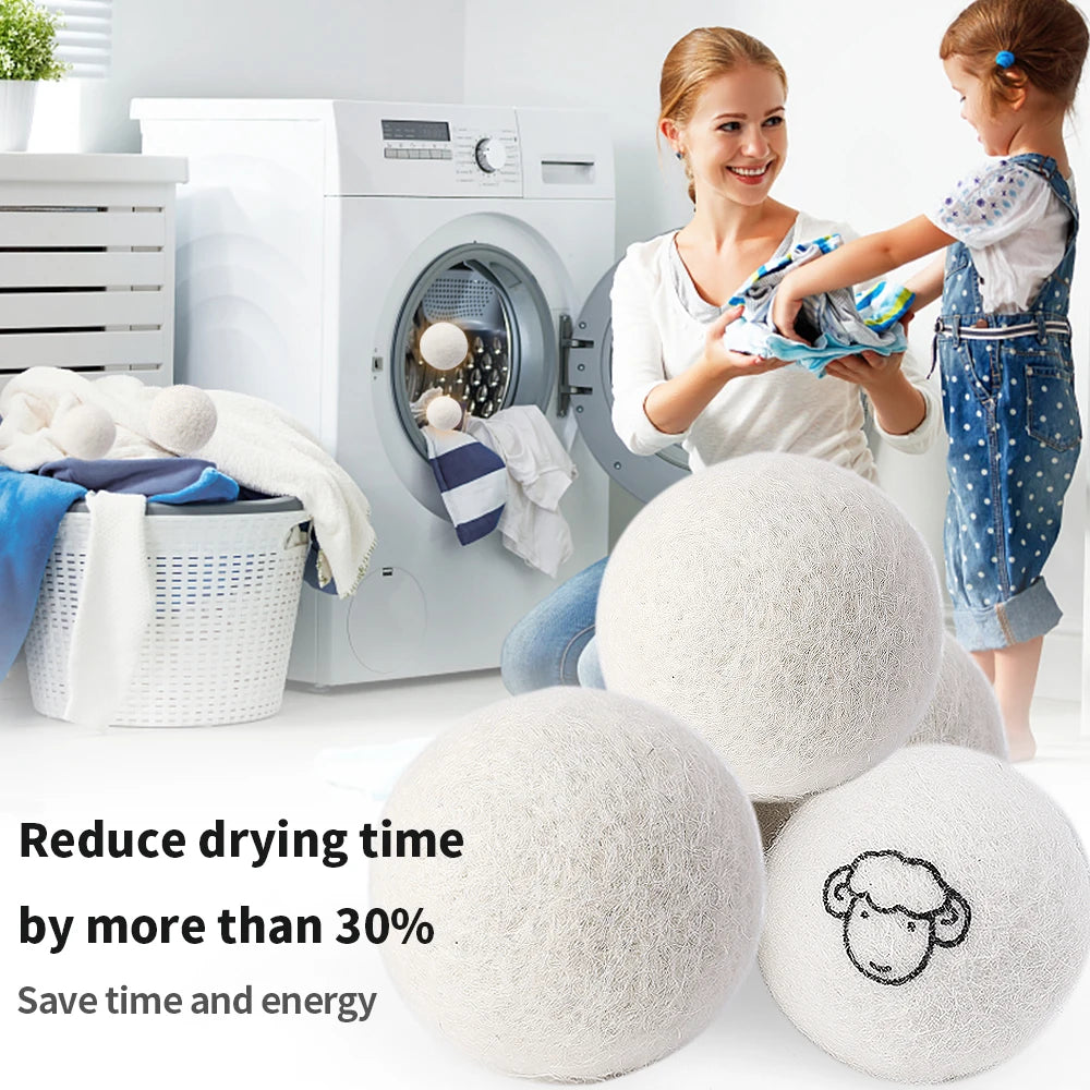 Wool Dryer Balls Reusable Fleece Laundry Ball