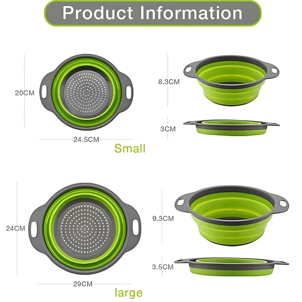 Round Collapsible Colander Silicone