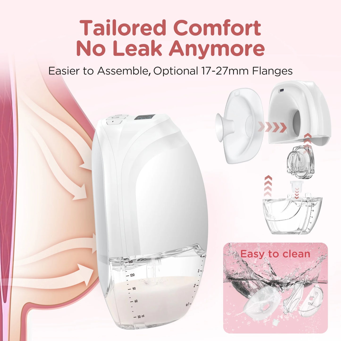 Hands Free Breast Pump Electric Wearable Breast Pump