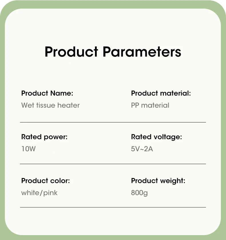 Baby Wet Wipe Warmer Tissue Heater