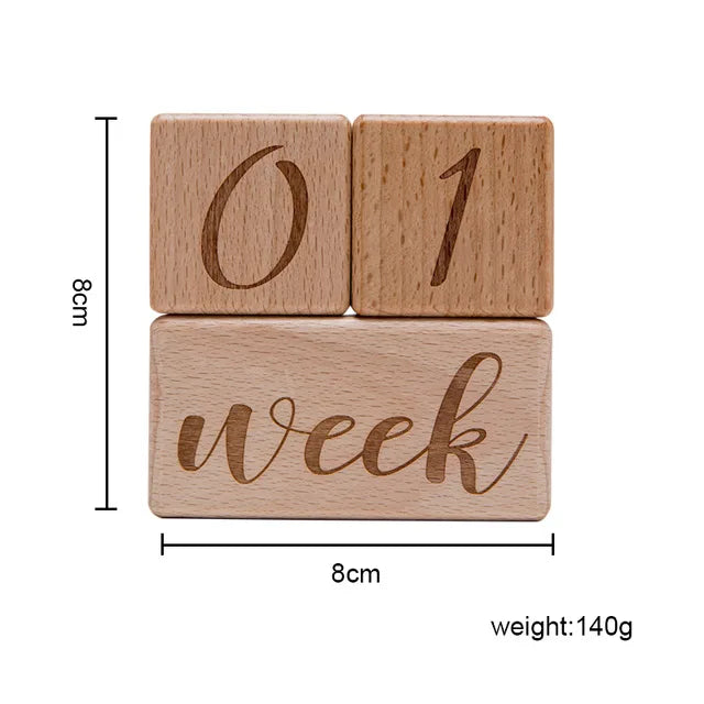 Handcrafted wooden milestone cards for baby photography – Winnebaby