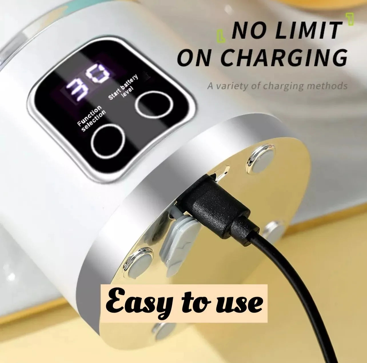 450ml Portable Blender with 12 Blades & Dual Motor