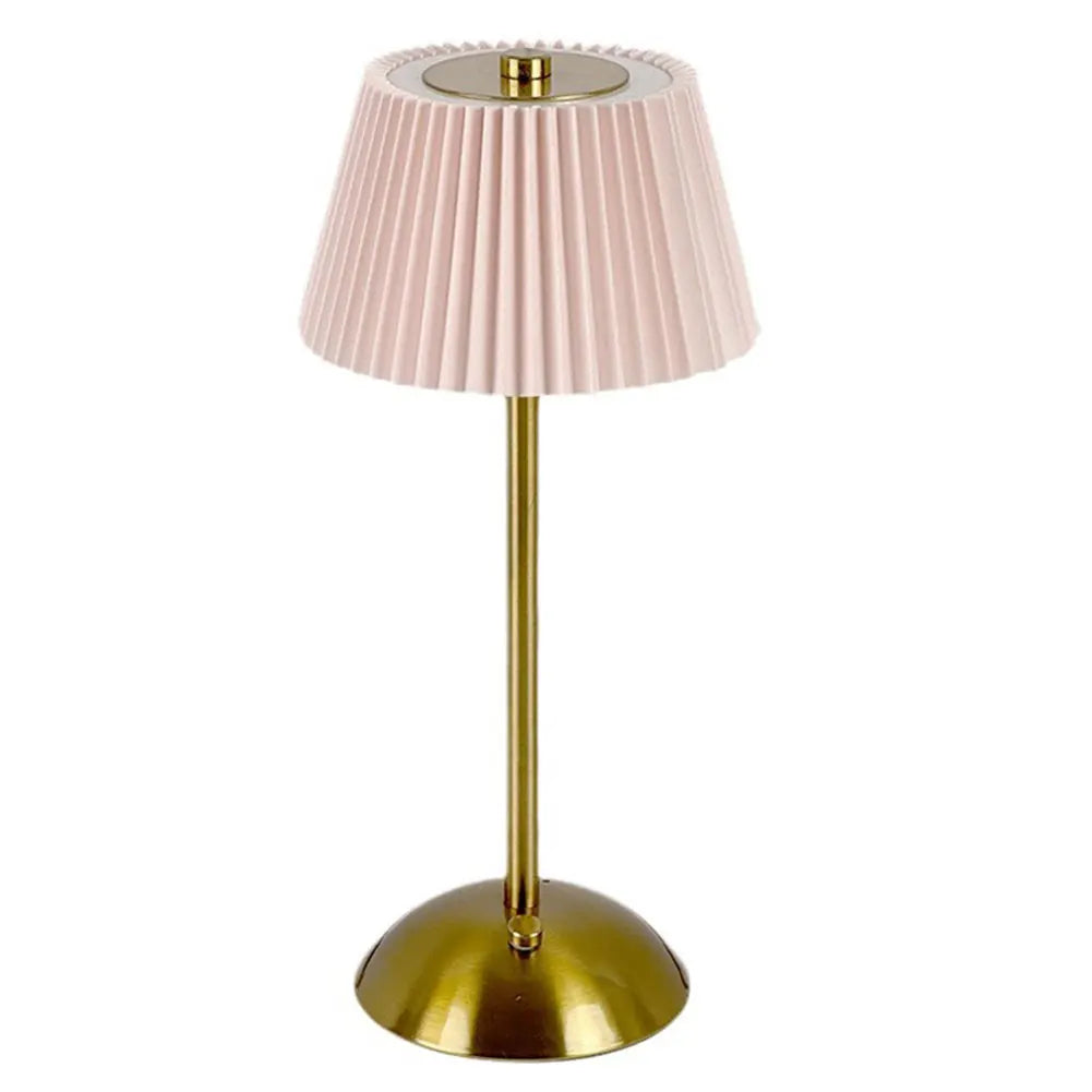 Small Pleated Nightstand Lamp