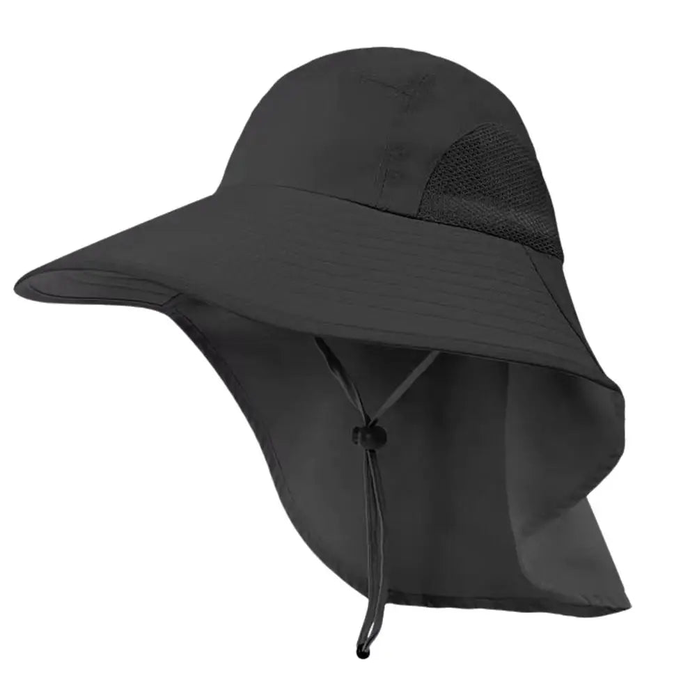 Wide Brim Sun Hat with Neck Flap