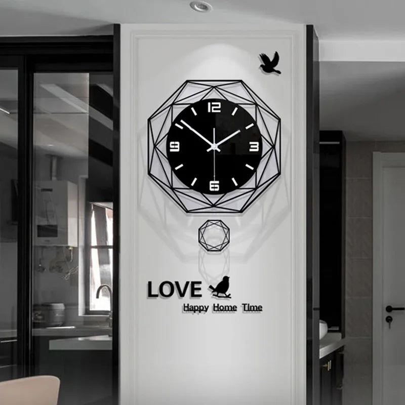 Polygonal Swinging Wall Clock