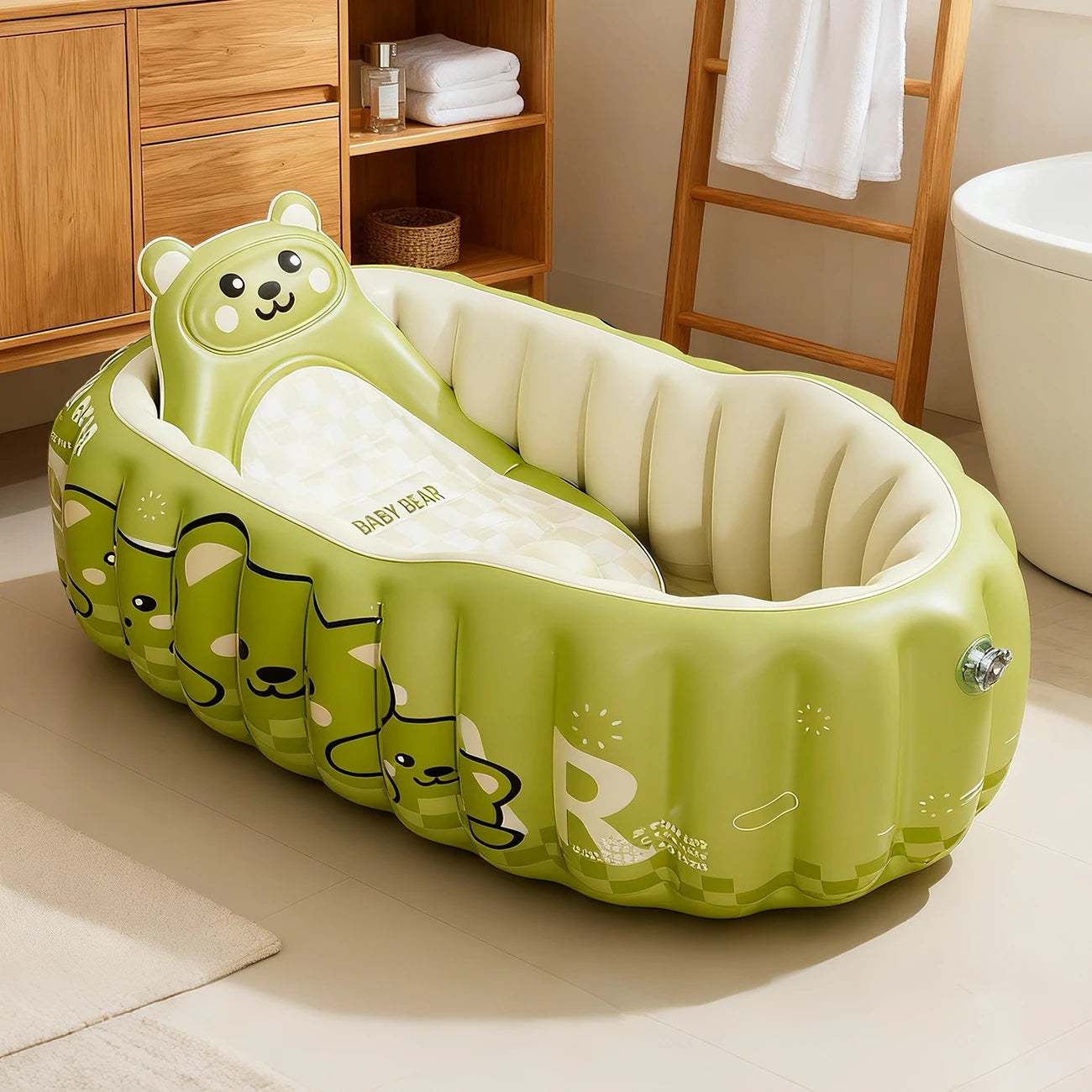 Inflatable baby bathtub
