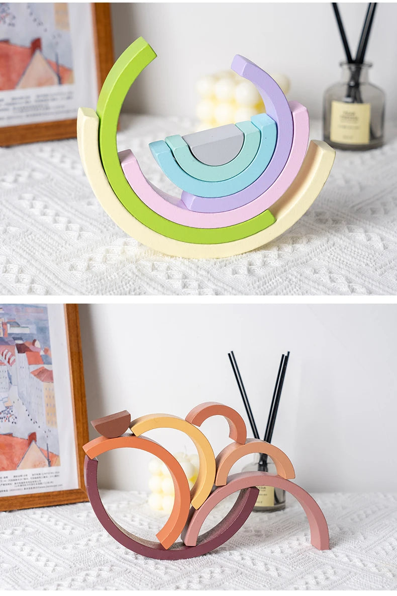 Wooden Rainbow Educational Montessori Toy