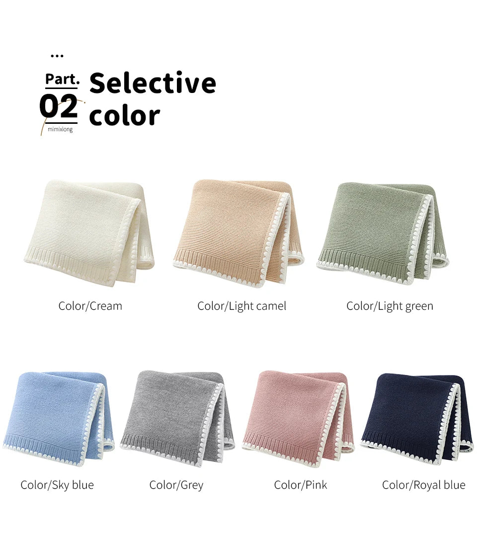 Solid Baby Receiving Blankets for Girl & Boy