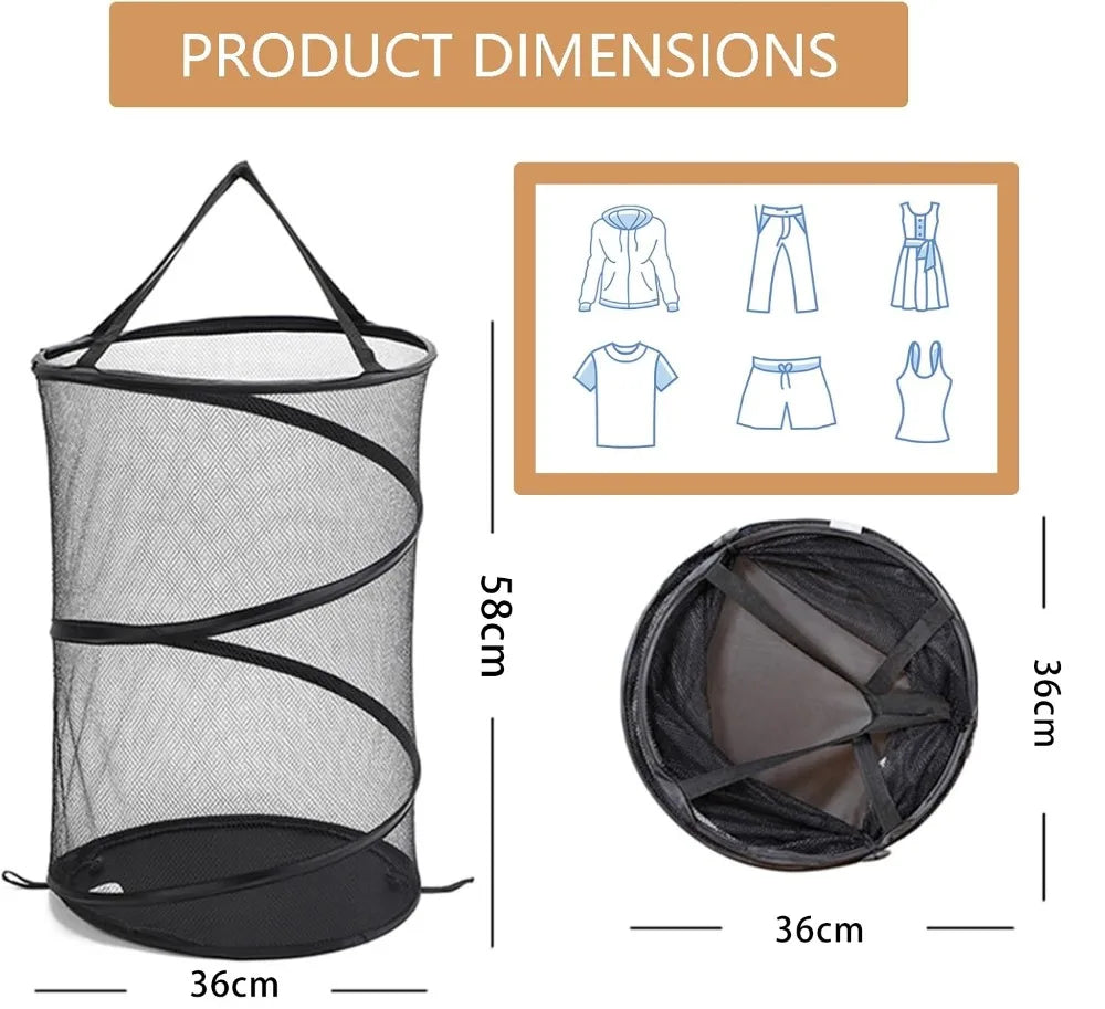 Folding Dirty Laundry Sorting Basket