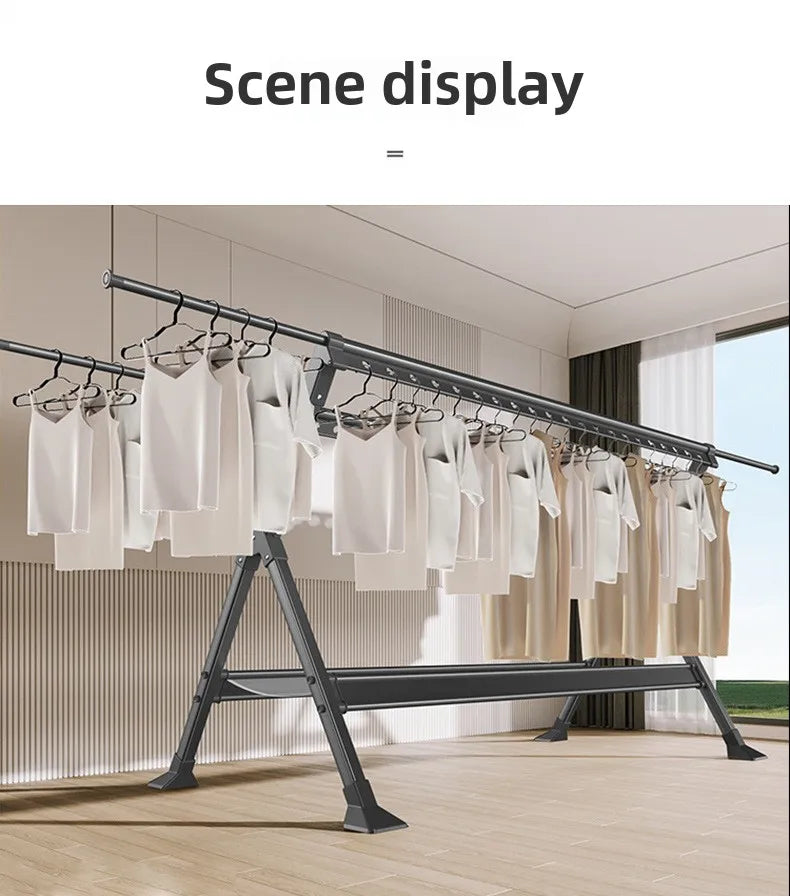 Floor-to-ceiling drying rack
