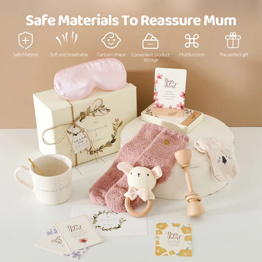 Baby Bathing Set Gift Box Wooden