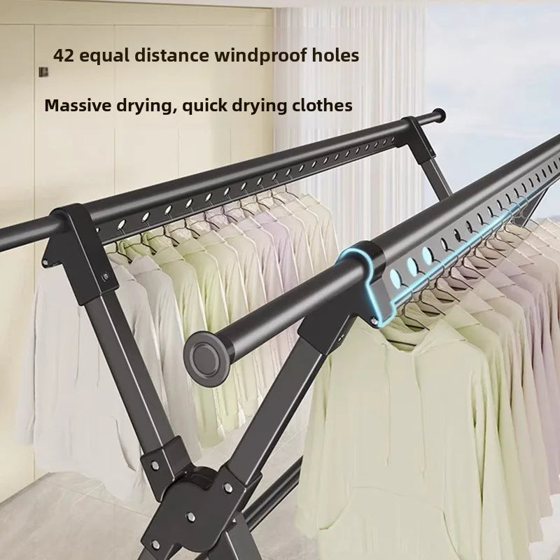Floor-to-ceiling drying rack