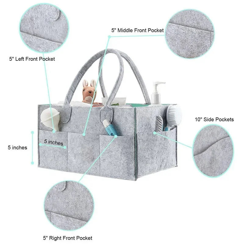 Baby Diaper Caddy Organizer Bags