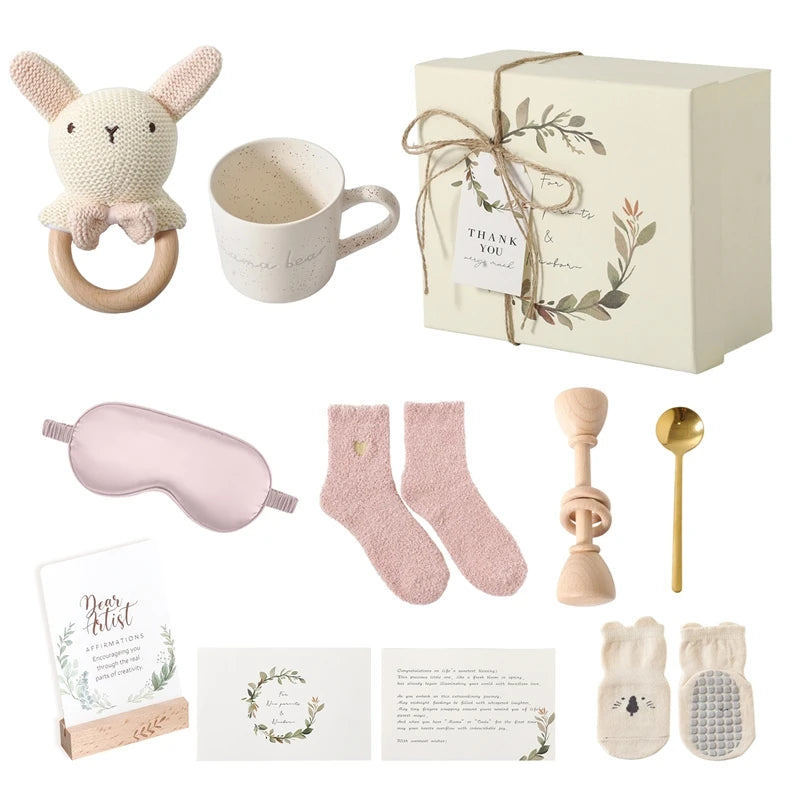 Baby Bathing Set Gift Box Wooden