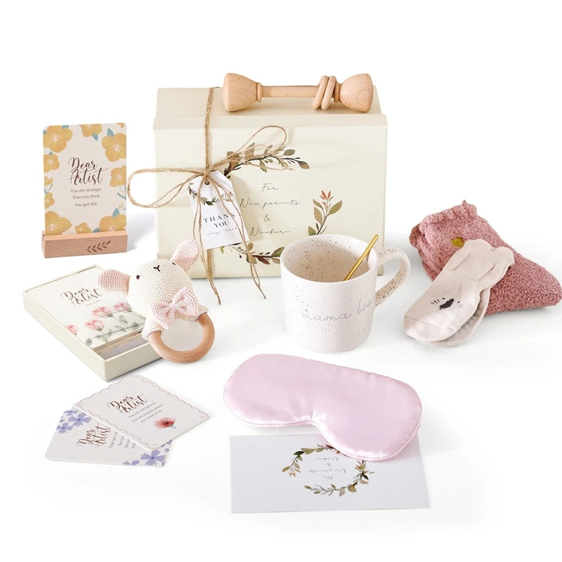 Baby Bathing Set Gift Box Wooden