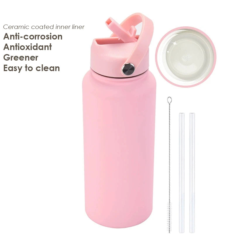 Water Bottle With Straw