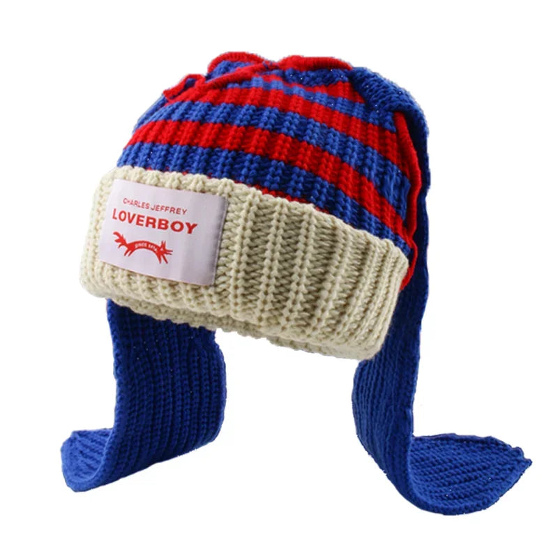 Long fox Ears Knitted Hat
