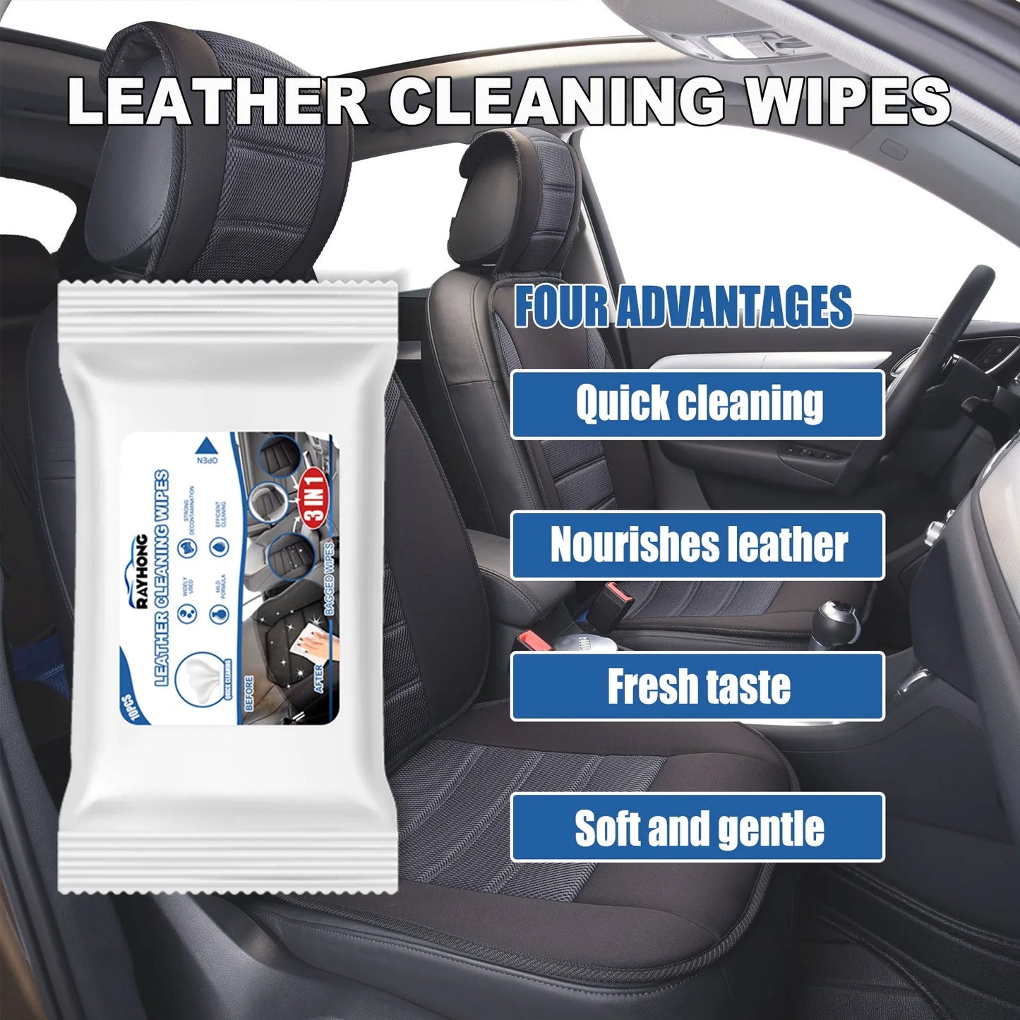 Car Leather Cleaning Wipes
