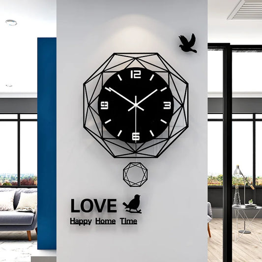 Polygonal Swinging Wall Clock