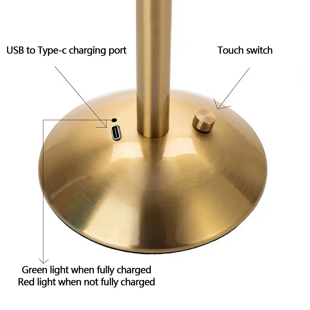 Small Pleated Nightstand Lamp