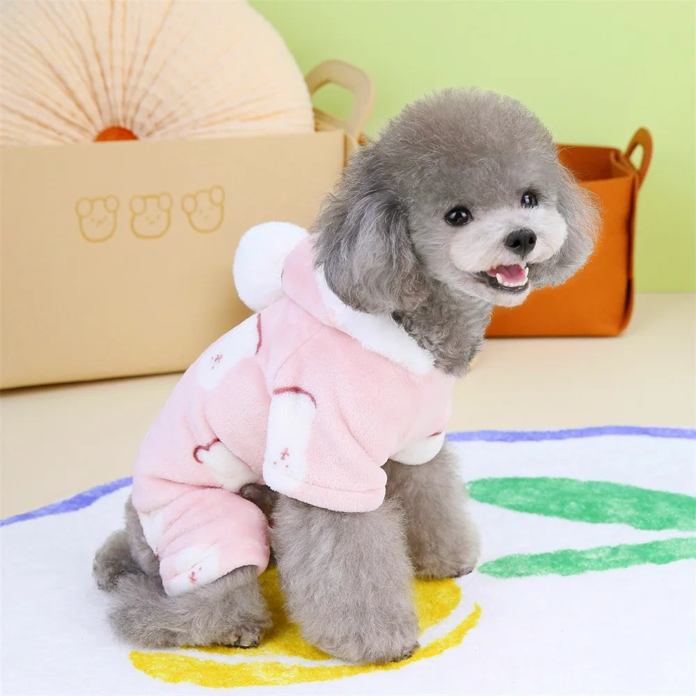 Hooded Fleece Puppy Dog Pajamas