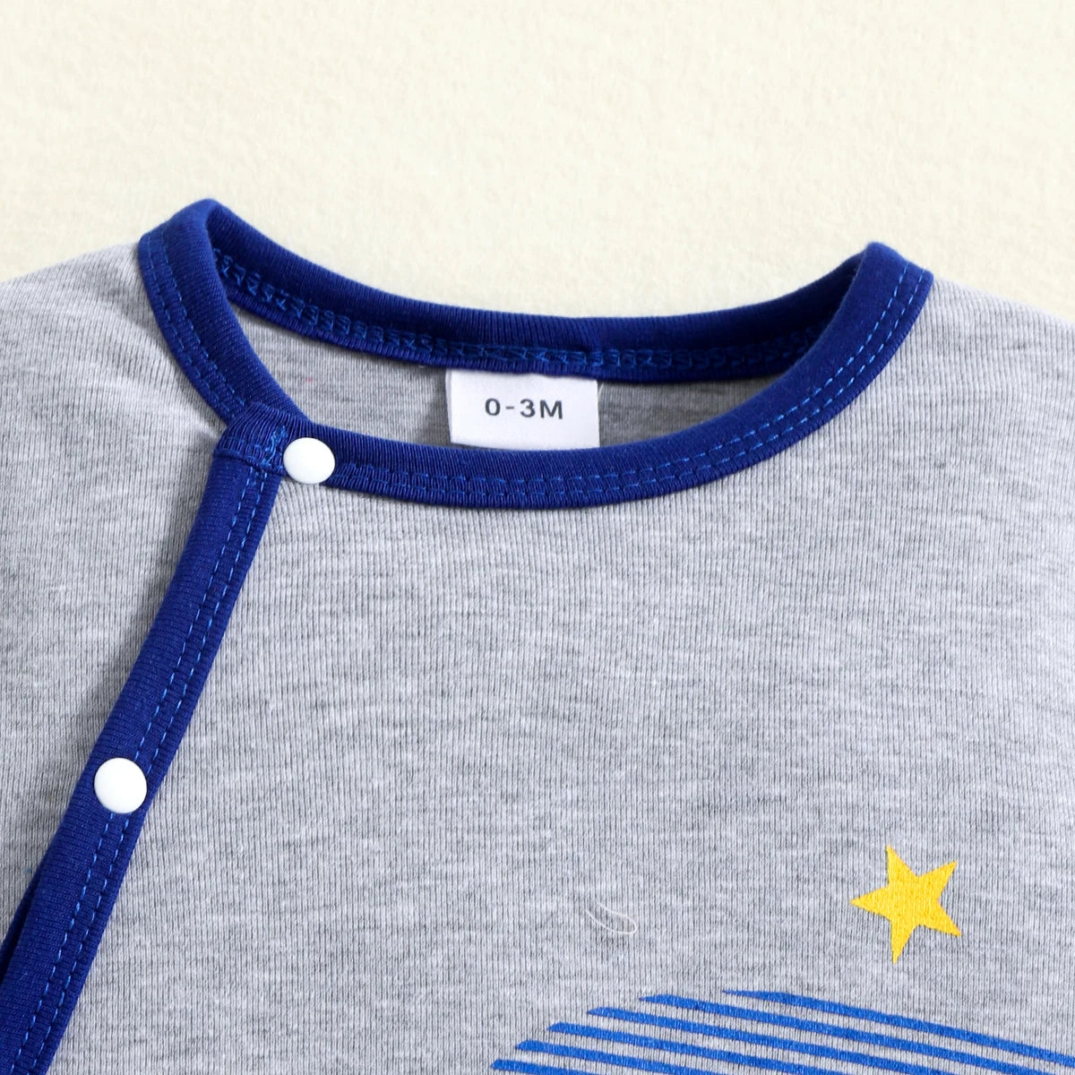 Gray-blue footed onesie