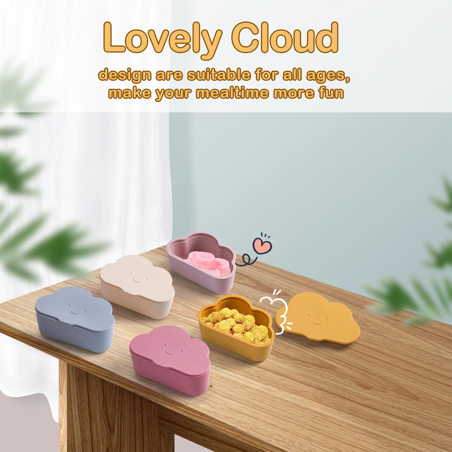 TYRY HU Silicone Snack Box – BPA-Free, Portable Kids Container with Lid