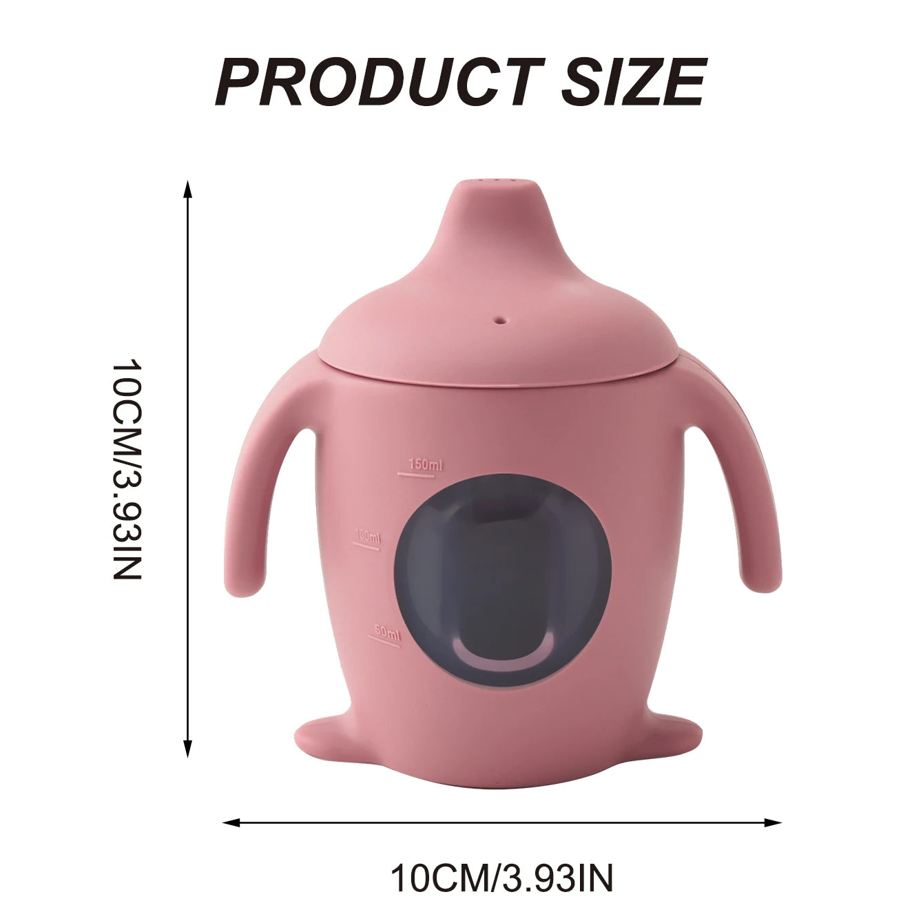 Penguin silicone sippy cup for babies – leakproof transparent bottle – Winnebaby