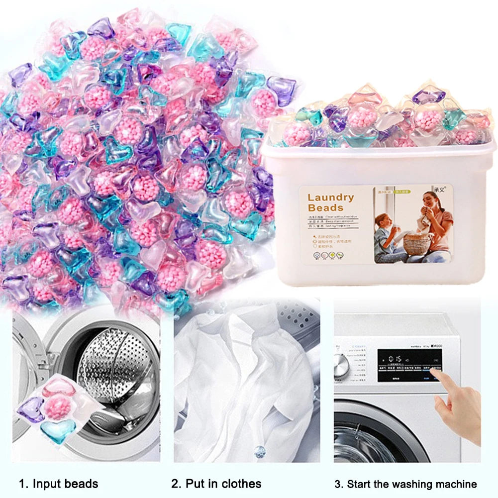 50Pcs 5 in 1 Laundry Scent Fragrance Beads Detergent