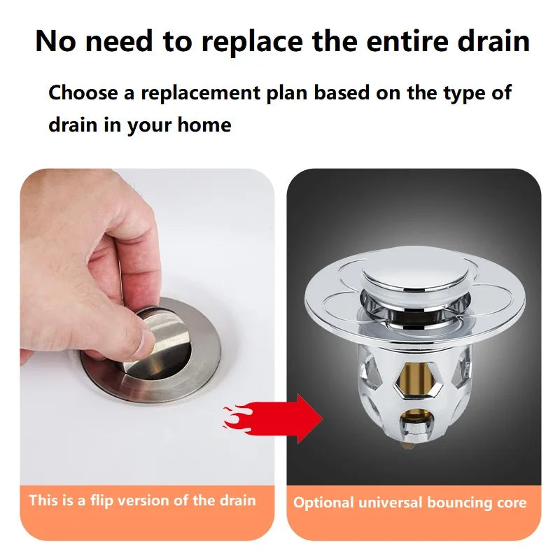 Drain Stopper Pop-Up Bounce Core